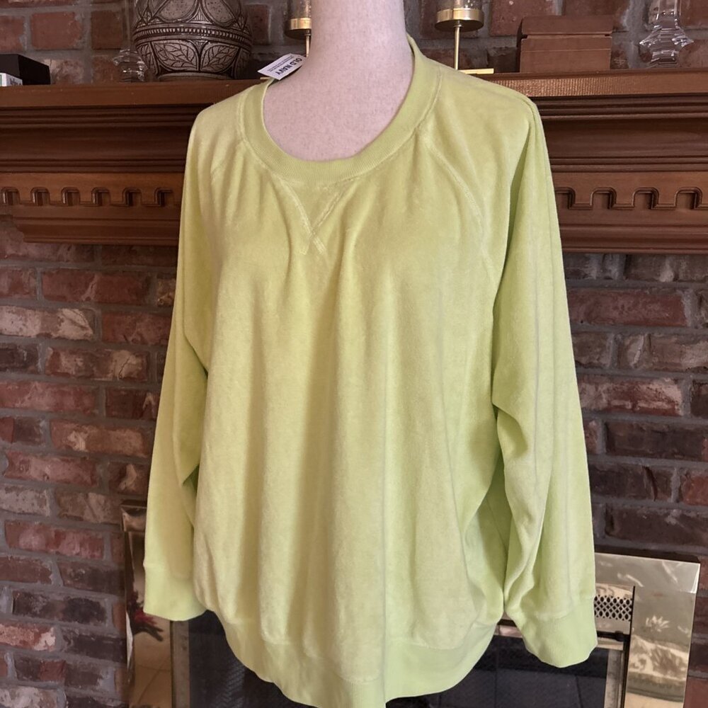 New Old Navy Lime Green Terry Cloth Sweatshirt Size 2XL